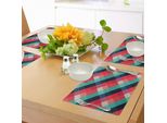 Abakuhaus Tovagliette Celtiche, Motivo Geometrico Etnico Celtico Con Elementi Irlandesi Stampati A Colori, Sottobicchieri In Tessuto Lavabile, Decorazione Da Tavola Stampata, Multicolore