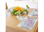 Tovagliette Abakuhaus Hamsa, Evil Eye Con Motivo Boho Ombre, Mani Hamsa, Cosmo Asiatico, Mandala Mistico, Tiscjdeco In Tessuto Resistente Ai Colori Per La Sala Da Pranzo E La Cucina, Viola Blu