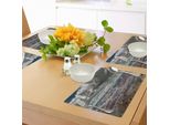 Tovagliette Abakuhaus Natur, Nuvole Cumuliformi Sulla Grand Canyon Valley Con Raggi Nebbiosi, Fotografia Idilliaca Della Natura, Tiscjdeco In Tessuto Resistente Al Lavaggio Per La Sala Da Pranzo E La Cucina, Bianco Marrone