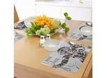 Tovagliette Abakuhaus Space, Divertente Citazione D'amore Con Illustrazione Di Un Cosmonauta Pilota Con Testa Di Fiore, Decorazione Da Tavola In Tessuto Resistente Al Lavaggio Per La Sala Da Pranzo E La Cucina, Multicolore