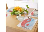 Abakuhaus Tovagliette Ying Yang, Pittura Ad Acquerello, Arte Asiatica, Tema Culturale, Equilibrio, Armonia, Sintesi, Decorazioni Da Tavola In Tessuto Resistente Ai Colori Per La Sala Da Pranzo E La Cucina, Bianco, Blu, Rosso