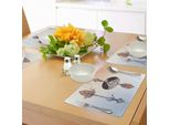 Abakuhaus Tovagliette Occulte, Elementi Boho Indiani Con Piume E Disegno Etnico Rocky Mountain Arrow, Tiscjdeco In Tessuto Resistente Al Lavaggio Per La Sala Da Pranzo E La Cucina, Blu Seppia