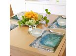 Abakuhaus Tovagliette Mystiker, Magica Porta Antica Ricurva Nella Foresta - Mystiker - Misteriosa Stampa Surreale Della Natura, Tiscjdeco In Tessuto Resistente Al Colore Per La Sala Da Pranzo E La Cucina, Beige Blu