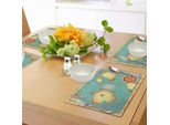Tovagliette Abakuhaus Con Mappa Dell'isola, Design Vintage Con Mappa Del Mondo E Bussola, Avventura Di Navigazione, Terra Nascosta, Decorazione Da Tavola In Tessuto Resistente Ai Colori Per La Sala Da Pranzo E La Cucina, Blu Crema
