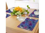 Abakuhaus Tovagliette Psichedeliche, Stelle Marine A Pois E Ciottoli Motivo Marittimo Con Animali Acquatici, Decorazioni Per La Tavola In Tessuto Resistente Al Lavaggio Per La Sala Da Pranzo E La Cucina, Turchese Rosa