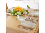 Tovagliette In Marmo Abakuhaus, Strano Motivo Ondulato In Marmo Con Nuove Linee E Forme, Stampa Digitale Naturale Realizzata Al Computer, Tiscjdeco In Tessuto Resistente Al Colore Per La Sala Da Pranzo E La Cucina, Color Crema.