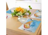 Abakuhaus Tovagliette Unicorno, Grazioso Unicorno Con Un Corno Sulla Fronte Su Nuvole Soffici, Stampa Artistica, Decorazione Da Tavola In Tessuto Resistente Al Lavaggio Per La Sala Da Pranzo E La Cucina, Multicolore