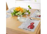 Tovagliette Natalizie Abakuhaus, Decorazioni Natalizie Sulla Neve Con Fiocchi Di Neve, Ghiaccio, Grafica Natalizia, Illustrazione Umanitaria, Decorazioni Da Tavola In Tessuto Resistente Al Lavaggio Per La Sala Da Pranzo E La Cucina, Bianco E Rosso.