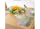 Tovagliette Abakuhaus Con Motivi Floreali, Margherite, Fiordalisi, Fiori Selvatici E Denti Di Leone In Un Prato Fiorito, Disegno Naturale, Tiscjdeco In Tessuto Resistente Al Lavaggio Per Sala Da Pranzo E Cucina, Multicolore