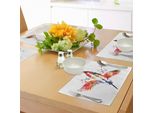 Abakuhaus Tovagliette Con Motivo Piumaggio, Piuma Immaginaria Di Un Uccello Con Armonia Musicale Nel Tema Dell'universo, Tiscjdeco In Tessuto Resistente Al Lavaggio Per La Sala Da Pranzo E La Cucina, Multicolore