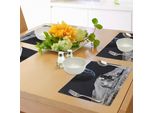 Tovagliette Abakuhaus Space, Moon Us Spaceman Lancia L'exploring Dark Matter Orbit Lunar Design, Tiscjdeco In Tessuto Resistente Ai Colori Per La Sala Da Pranzo E La Cucina, Grigio E Blu