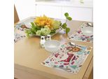 Abakuhaus Tovagliette Natalizie, Babbo Natale E Orsacchiotto Ornamenti Vintage Natalizi Festa Tema Asilo Nido, Decorazioni Da Tavola In Tessuto Resistente Ai Colori Per La Sala Da Pranzo E La Cucina, Multicolore
