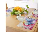 Tovagliette Abakuhaus Con Motivi Di Pesci, Colori Acquerellati Con Pennellate Nitide E Spruzzi D'acqua, Decorazioni Da Tavola In Tessuto Resistente Ai Colori Per La Sala Da Pranzo E La Cucina, Multicolore