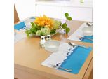 Abakuhaus Tovagliette Con Motivi Marini, Piombo E Tre Delfini Ombra Sulle Onde Immagine A Tema Marittimo Oceanlife, Tiscjdeco In Tessuto Resistente Al Lavaggio Per Sala Da Pranzo E Cucina, Blu Turchese