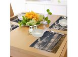 Abakuhaus Tovagliette Rustiche, Nuvole Gonfie Nel Cielo Sopra Le Montagne, Burrone Selvaggio, Meraviglia Naturale, Tiscjdeco In Tessuto Resistente Al Lavaggio Per La Sala Da Pranzo E La Cucina, Multicolore