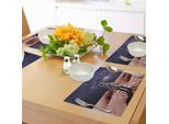 Tovagliette Abakuhaus Space, Astronauta Nello Spazio Mercurio Davanti Alla Via Lattea Cosmo Meteora Fantasy Art, Tiscjdeco In Tessuto Resistente Ai Colori Per La Sala Da Pranzo E La Cucina, Viola Marrone