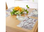 Tovagliette In Marmo Abakuhaus, Motivo Roccia Dolomitica Con Caratteristici Vortici E Linee Spezzate Arte Astratta, Tiscjdeco In Tessuto Resistente Al Colore Per La Sala Da Pranzo E La Cucina, Beige Marrone