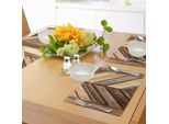 Abakuhaus Tovagliette Rustiche, Recinzione In Legno, Figura Vintage E Grunge, Giardinaggio Con Tema Natural Rural Pastorale Print, Tiscjdeco In Tessuto Resistente Al Colore Per La Sala Da Pranzo E La Cucina, Marrone