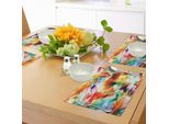 Abakuhaus Tovagliette Colorate, Mix Psichedelico Sfocato Di Piume Energia Pura Dell'amore E Della Vita Icone Artistiche, Tiscjdeco In Tessuto Resistente Al Colore Per La Sala Da Pranzo E La Cucina, Multicolore