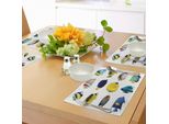 Tovagliette Abakuhaus Aqua, Pesci Tropicali, Figure Di Animali Con Pesce Pagliaccio Zebrasoma, Immersioni, Nemo, Tema Della Vita Acquatica, Tiscjdeco In Tessuto Resistente Al Lavaggio Per La Sala Da Pranzo E La Cucina, Multicolore