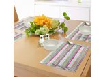 Abakuhaus Tovagliette A Righe, Strisce Ondulate Astratte, Pois, Nastri, Fiocchi E Cuori, Motivi Grafici Femminili, Decorazioni Da Tavola In Tessuto Resistente Al Lavaggio Per La Sala Da Pranzo E La Cucina, Multicolore