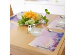 Tovagliette Abakuhaus Con Motivi Floreali, Lavanda Sfocata In Stile Country-Nature, Stampa Artistica Dei Prati, Decorazioni Da Tavola In Tessuto Resistente Al Lavaggio Per La Sala Da Pranzo E La Cucina, Viola Lilla.