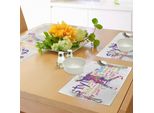 Tovagliette Abakuhaus Per Bambine, Elegante Silhouette Femminile Con Tema Colorato "Amore, Vestiti, Felicità"", Decorazione Da Tavola In Tessuto Resistente Al Lavaggio Per Sala Da Pranzo E Cucina, Multicolore"