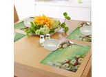 Tovagliette Abakuhaus Con Motivi Floreali, Design Bouquet Vintage In Freschi Colori Pastello Ispirati Alla Natura E Alla Madre Terra, Tiscjdeco In Tessuto Resistente Ai Colori Per La Sala Da Pranzo E La Cucina, Multicolore