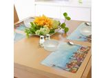 Tovagliette Abakuhaus Con Motivi Floreali, Diversi Tipi Di Aiuole In Acquerello Con Motivi Estivi, Tiscjdeco In Tessuto Resistente Ai Colori Per La Sala Da Pranzo E La Cucina, Multicolore
