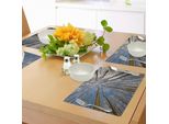 Tovagliette Abakuhaus Natur, Immagine Skyward Del Tronco Dell'albero Twiggy Senza Foglie, Stampa Naturale Mattutina Con Nuvole, Tiscjdeco In Tessuto Resistente Al Colore Per La Sala Da Pranzo E La Cucina, Marrone Blu