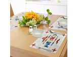 Abakuhaus Tovagliette Messicane, Motivi Tradizionali Aztechi Messicani E Stampa Grafica Con Sombrero Di Paglia E Baffi, Tiscjdeco In Tessuto Resistente Al Lavaggio Per La Sala Da Pranzo E La Cucina, Multicolore