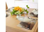 Abakuhaus Tovagliette Paesaggistiche, Foresta Con Serene Giant Tree Body Nella Foresta Nebbiosa Yosemite Mist Woodland Print, Tiscjdeco In Tessuto Resistente Al Lavaggio Per La Sala Da Pranzo E La Cucina, Marrone