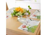 Tovagliette Abakuhaus Con Farfalle, Donna Con Abito Verde Decorato Con Foglie E Farfalle Pastello, Decorazioni Da Tavola In Tessuto Resistente Al Lavaggio Per La Sala Da Pranzo E La Cucina, Arancione, Verde, Rosa
