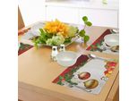 Abakuhaus Tovagliette Natalizie, Palline Di Natale, Confezione Regalo, Albero Di Natale, Tema Celebrativo, Decorazioni Da Tavola In Tessuto Resistente Al Lavaggio Per Sala Da Pranzo E Cucina, Multicolore