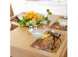 Tovagliette Abakuhaus Naturali, Sole Attraverso Le Foglie Giallo Dorato Vivace Ottobre Foglie Raccolto Paradiso Sereno Foto Artistica, Tiscjdeco In Tessuto Resistente Al Colore Per La Sala Da Pranzo E La Cucina, Arancione