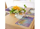 Abakuhaus Tovagliette Con Motivi Floreali, Sintesi Erbe Aromatiche Erbe Medicinali Alternative Fiori Edera Florets Arbusti Design, Tiscjdeco In Tessuto Resistente Al Lavaggio Per Sala Da Pranzo E Cucina, Multicolore