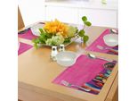 Abakuhaus Tovagliette Messicane, Vista Di Coperta Sarape Folcloristica, Charro E Strumenti Musicali Elementi Culturali, Tiscjdeco In Tessuto Resistente Ai Colori Per La Sala Da Pranzo E La Cucina, Fucsia Viola