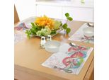 Abakuhaus Tovagliette Colorate, Grazioso Motivo Floreale Con Cuori, Numeri, Amore E Motivi Primaverili, Decorazioni Da Tavola In Tessuto Resistente Ai Colori Per La Sala Da Pranzo E La Cucina, Multicolore