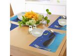 Tovagliette Abakuhaus Wal, Lovely Whale Nell'oceano Con Luna E Stelle Ottimo Design A Misura Di Bambino, Tiscjdeco In Tessuto Resistente Al Lavaggio Per La Sala Da Pranzo E La Cucina, Blu Grigio E Azzurro