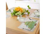 Tovagliette Natalizie Abakuhaus, Design Nostalgico Con Decorazioni E Stelle Sulla Stampa Fotografica Della Festa Sulla Neve, Decorazioni Da Tavola In Tessuto Resistente Al Lavaggio Per La Sala Da Pranzo E La Cucina, Multicolore