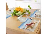 Tovagliette Natalizie Abakuhaus, Paesaggio Naturale Ventoso Con Pupazzo Di Neve Nella Stagione Invernale, Stampa West Building, Tiscjdeco In Tessuto Resistente Al Lavaggio Per Sala Da Pranzo E Cucina, Bianco