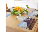 Abakuhaus Tovagliette Paesaggistiche, Famoso Canyon Monumentale Grand Canyon E Scogliere Rocciose Rosse Usa Arizona - Stampa Fotografica, Tiscjdeco In Tessuto Resistente Ai Colori Per La Sala Da Pranzo E La Cucina, Marrone