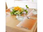 Abakuhaus Tovagliette Ombra, Tramonto Estivo Ispirato Stampa Artistica Moderna Astratta Color Arancione, Sottobicchieri In Tessuto Lavabile Decorazione Da Tavola Con Stampa, Arancione Bianco