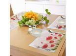 Tovagliette Abakuhaus, Romantico Campo Di Tulipani In Fiore, Boccioli Freschi Dall'effetto Acquerello, Decorazioni Da Tavola In Tessuto Resistente Al Lavaggio Per La Sala Da Pranzo E La Cucina, Rosso Cinabro, Pesca, Verde.