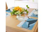 Tovagliette Abakuhaus Wal, Disegno Vintage A Tema Marino Con Nave Sun E Motti, Opera D'arte, Tiscjdeco In Tessuto Resistente Ai Colori Per La Sala Da Pranzo E La Cucina, Multicolore