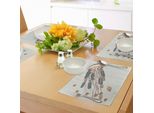 Tovagliette Abakuhaus Con Meduse, Tentacoli Boho, Conchiglie, Stampa Artistica Vintage Sotto Il Mare, Pesci Tribali, Tiscjdeco In Tessuto Resistente Al Lavaggio Per La Sala Da Pranzo E La Cucina, Beige, Marrone, Verde