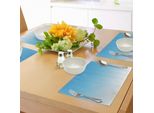 Tovagliette Abakuhaus, Skyscapee In Primavera Tropical Blue Ispira Un Design Moderno Dai Colori Vivaci, Tessuto Lavabile E Resistente Al Lavaggio Per Sala Da Pranzo E Cucina, Bianco Blu