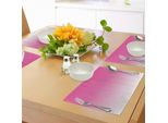 Abakuhaus Tovagliette Ombra, Pink Candy E Creme Elementi Girly Ispirati Ombre Digital Design Stampa Artistica Moderna, Tiscjdeco In Tessuto Resistente Al Colore Per La Sala Da Pranzo E La Cucina, Rosa