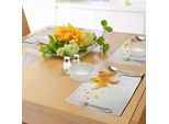 Abakuhaus Tovagliette Astratte, Albero Moderno, Tema Autunnale, Stampa Artistica Vivace, Tiscjdeco In Tessuto Resistente Al Lavaggio Per Sala Da Pranzo E Cucina, Arancione, Giallo E Nero