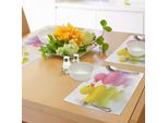 Tovagliette Abakuhaus Con Paperelle Da Bagno, Coppie Di Paperelle Di Gomma Sul Tema Dell'amore Romantico, Del Primo Amore E Dell'infanzia, Tiscjdeco In Tessuto Resistente Ai Colori Per La Sala Da Pranzo E La Cucina, Giallo, Bianco, Rosa